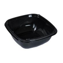 Plastsk&aring;l Kvadrat 375ml L127xB127xH50mm PET Sort - L&aring;g 144562 product photo