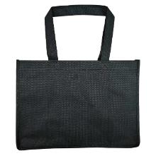 Shopping bag black Nonwoven/PP 70g 350x170x245mm product photo