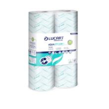 Toiletpapir Lucart Aquastream 1 2-lags &Oslash;11cm L22mxB11cm Nyfiber med Hylse Hvid product photo