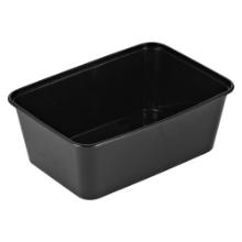 Tray, 960 ml, 175x120x60 mm &ndash; microwave-safe noodle tray made of black PP product photo