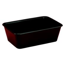 Bakke 750 ml L175 x B120 x H52 mm Nudelbakke til Mikroovn PP Sort product photo