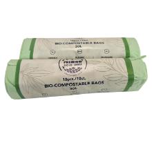 30-liter bin liner, W500 x L600 mm, 15 microns, Standard Green PLA. product photo