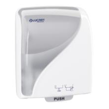 Dispenser H&aring;ndkl&aelig;derulle Lucart Identity Touch Free Plast Hvid Ber&oslash;ringsfri product photo