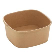 Square Bowl 130&times;130&times;56 mm 600 ml Kraft with PE Brown product photo