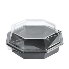 Lunchtray Octaview grey/clear PET 823ml &Oslash;190xH80mm w/lid product photo