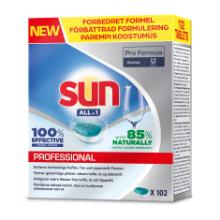 Machine Dishwash Sun Pro Formula All in 1 Tablets 102pcs Ecolabel product photo