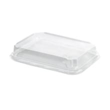 Rectangular plastic lid 185 x 129 x 32 mm APET Transparent. product photo
