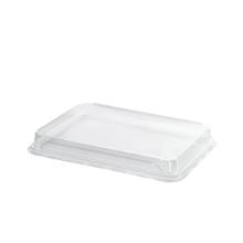 Rectangular plastic lid 256 x 182 x 32 mm APET Transparent. product photo