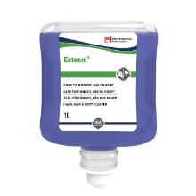 Cream soap Estesol Lotion Flower brand with Perfume for Dispenser 1 ltr Blue product photo