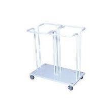 Affaldsstativ Dobbelt 110 ltr uden L&aring;g med B&oslash;jle Hvid product photo