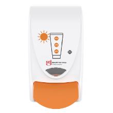Dispenser Sun Protect Manual Plastic white/yellow for 1ltr sunscreen cartridge product photo