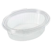 Salad tray Clearshow 500 ml 167x131x56 mm oval Hinged lid RPET Clear product photo