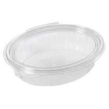 Salad tray Clearshow 370 ml 167x131x45 mm oval hinged lid RPET Clear product photo