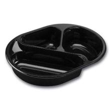 Tray 3-compartment 210/295/450 ml 238x176x45 mm Oval CPET Black product photo