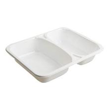 Tray 2-compartment 2227-2K 450/610 ml 227x178x43 mm CPET White product photo