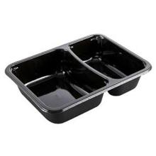 Tray 2-compartment 2171-2B 215/315 ml 171x127x38 mm CPET Black product photo