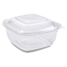 Plastic tray SquarePac 750 ml 179x174x50 mm Hinged lid APET Clear product photo