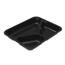 Tray 3-compartment 2227-3A CPET 150/210/400ml 227x178x30mm Black product photo