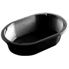 Tray 1-compartment 1177-1A 525 ml 176x115x45 mm Oval CPET Black product photo