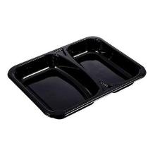 Tray 2-compartment 2227-2L 330/440 ml 227x178x30 mm CPET Black product photo