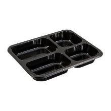 Tray 4-compartment 2227-4 227x178x43 mm CPET Black OMPAK 4 ps x 57 pcs/krt product photo