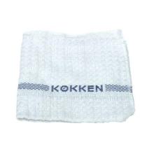 Karklud 40x40 cm Hvid med bl&aring; tekst til k&oslash;kken product photo