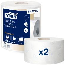 Toilet paper Tork Premium Jumbo Mini T2 2-ply 170 m product photo