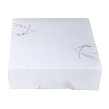 Cake box hinged lid S-Line L250xW250xH80mm cardboard without window white/grey product photo