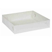 Cake box fold itself no. 3 L230xW230xH50mm cardboard white product photo