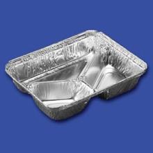 Aluminum tray 3-compartment 227x177x39 mm product photo