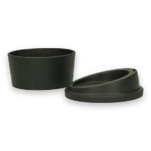 Plastic lid and cuff Verive for reusable coffee cup &Oslash;85mm black product photo