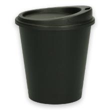 Coffee cup and lid Verive 200ml &Oslash;79mm H83mm plastic PP reusable black product photo