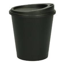 Coffee cup and lid Verive 300ml &Oslash;79mm H115mm plastic PP reusable black product photo