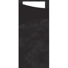 Sachetto 8.5x20 cm Black with white Napkin product photo
