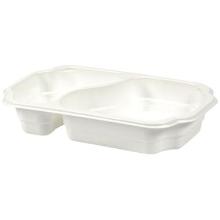 Bakke 2-rum Takeaway 1/4 GN 700/400 ml 250x159x45 mm PP Hvid product photo