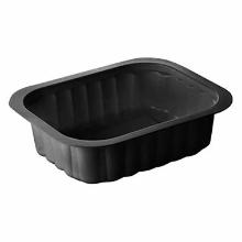 Tray 1-compartment 1/8 GN 350 ml 138x114x35 mm PP Black product photo