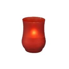Lysbowle Burning time 40 hours Frosted Red Glass product photo