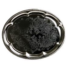 Serving dish 34x46 cm Oval Silver tin product photo