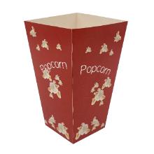 Popcorn cup 0.7 ltr 25 oz 155 mm Red with white popcorn product photo
