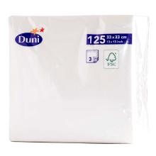 Napkin Duni 33x33 cm 3-layer White 125 pcs product photo