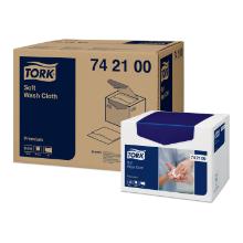 Washcloth Tork Premium Soft 300x190 mm 1-ply White product photo