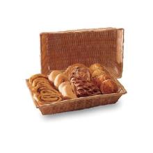 Bread basket 41x28x8 cm Plastic wicker Light brown product photo