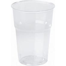 Plastic glass 30 cl clear biodegradable &Oslash;95 mm PLA product photo