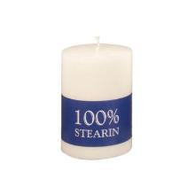 Bloklys &Oslash;70x100 mm Br&aelig;ndetid 33 timer Ren Stearin Hvid product photo