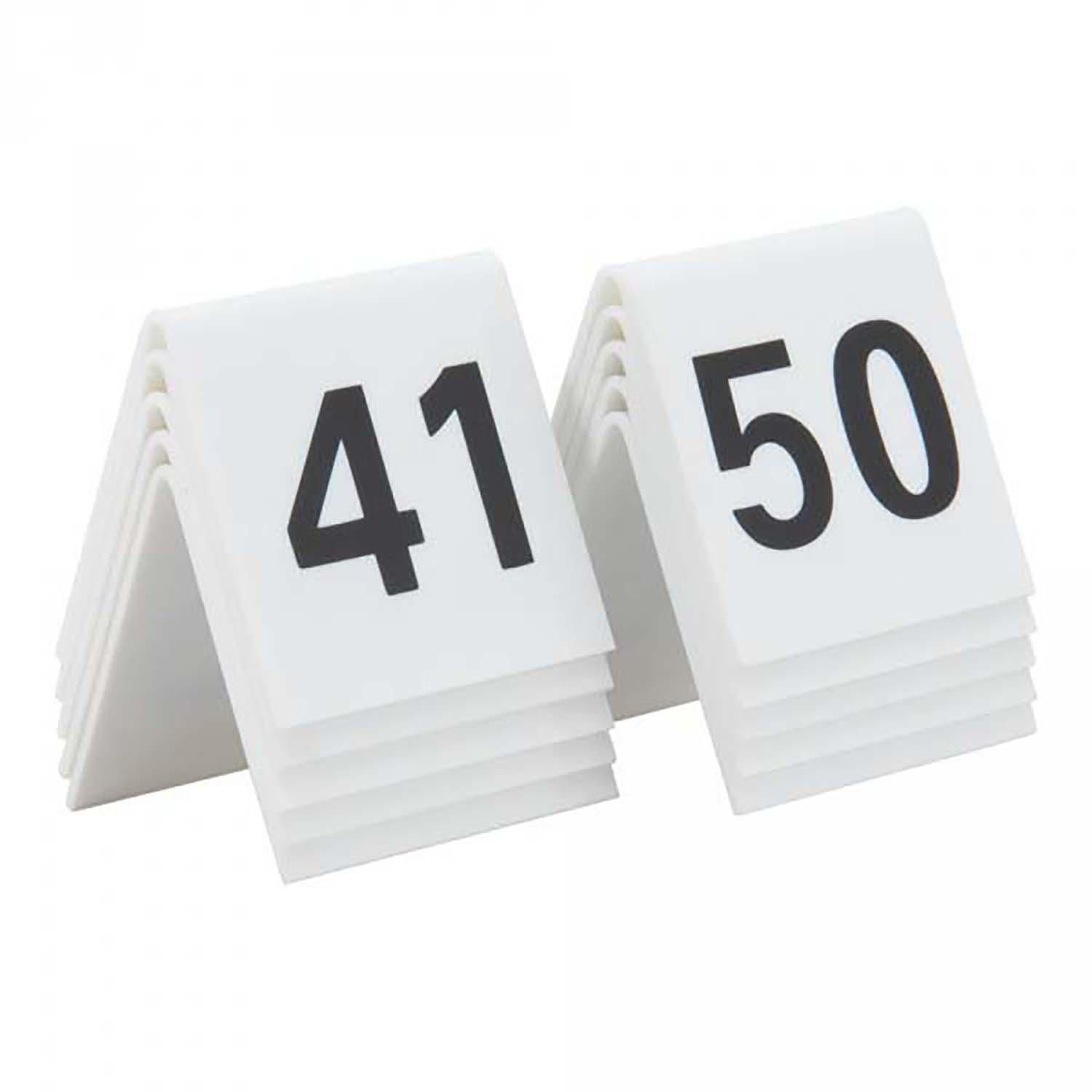 Bordskilt Securit nr 41-50 5x4x5 cm Akryl Hvid,10 stk/ps