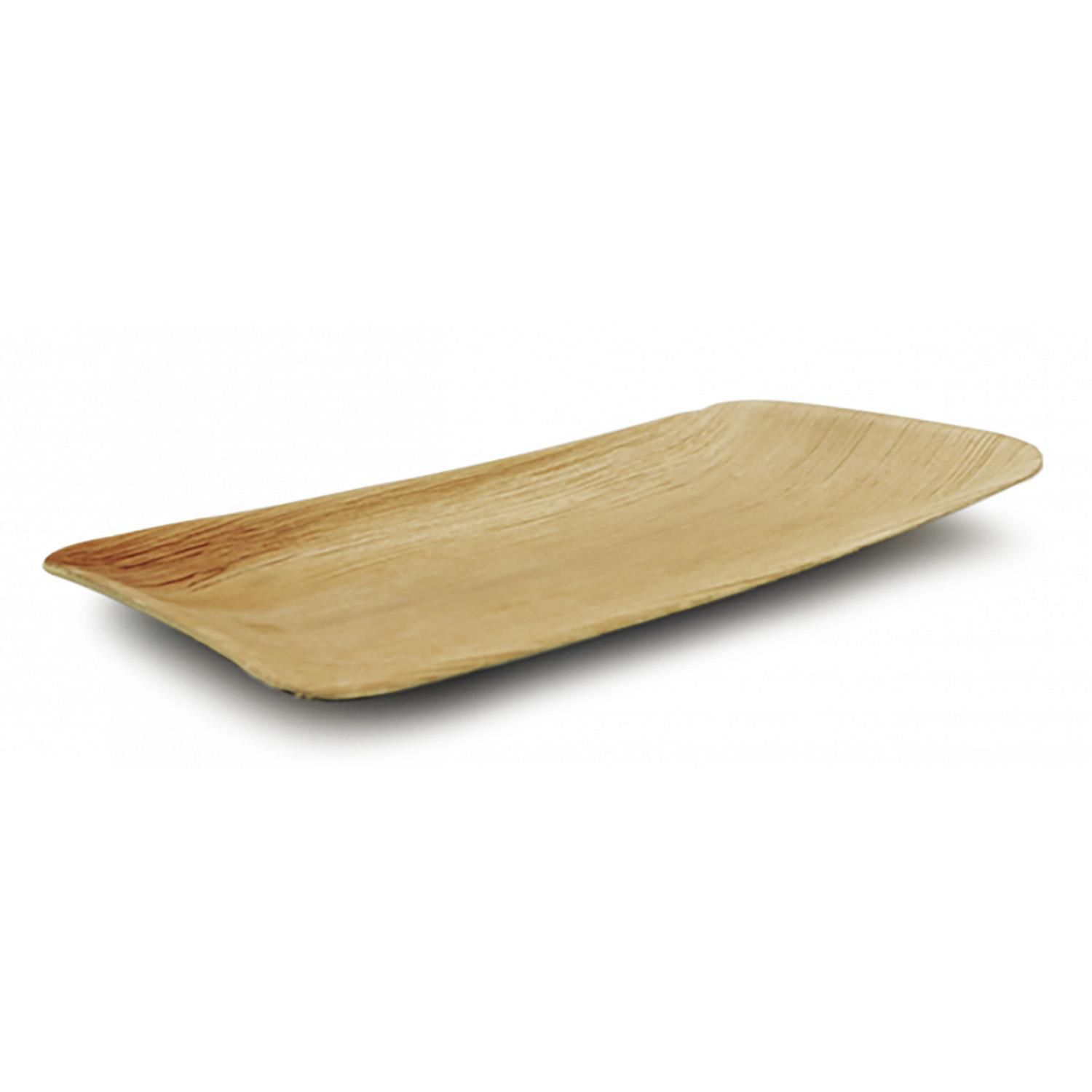 Tallerken Fad 24x16x2.5 cm Rektangulær Bionedbrydelig Palmeblad,8 pk x 25 stk/krt