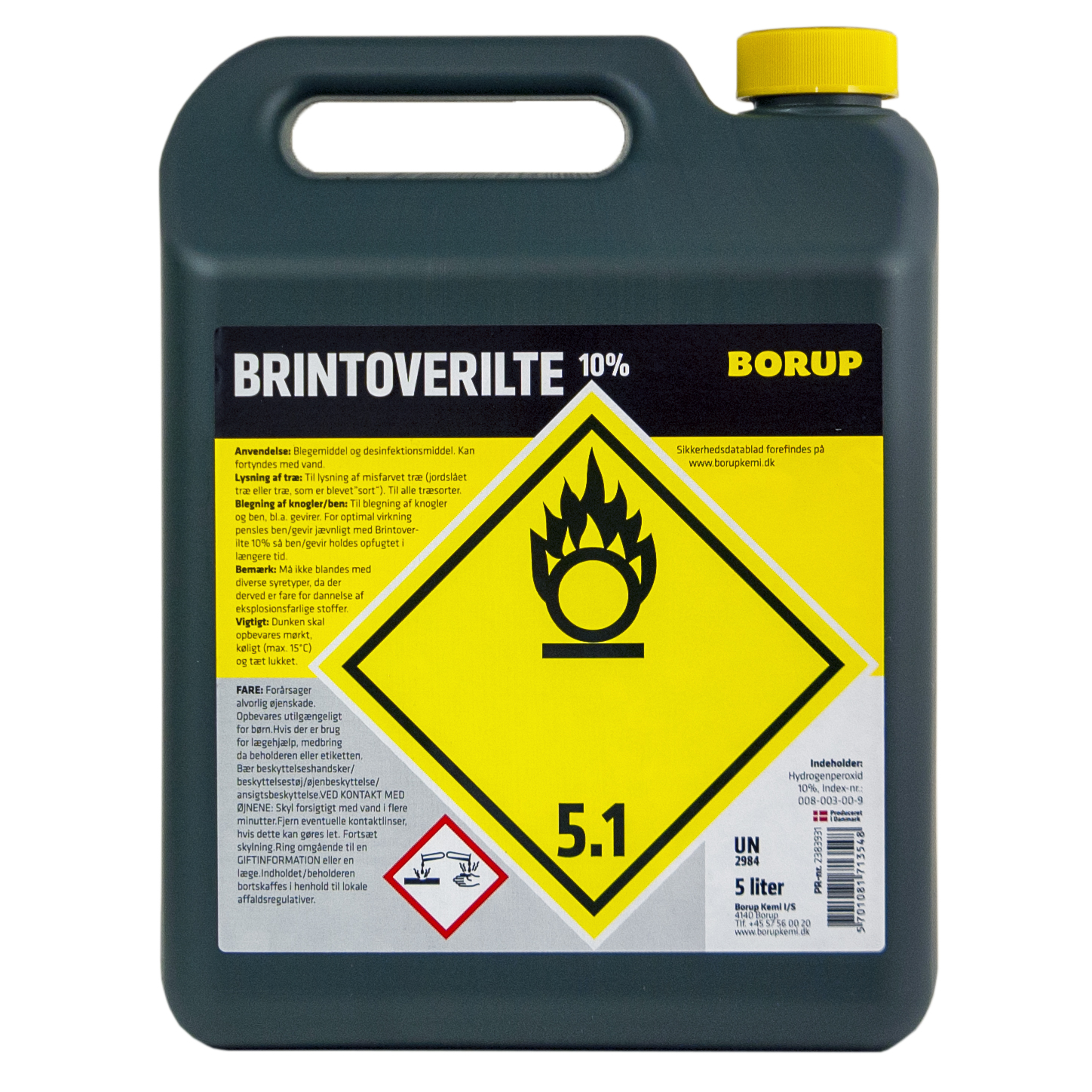 Brintoverilte Borup 10% 5ltr til blegning og desinfektion,1 stk