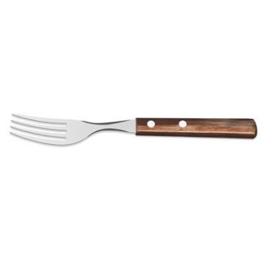 Grillgaffel Tramontina L19cm Rustfri Stål Mørkt Træ,1 stk