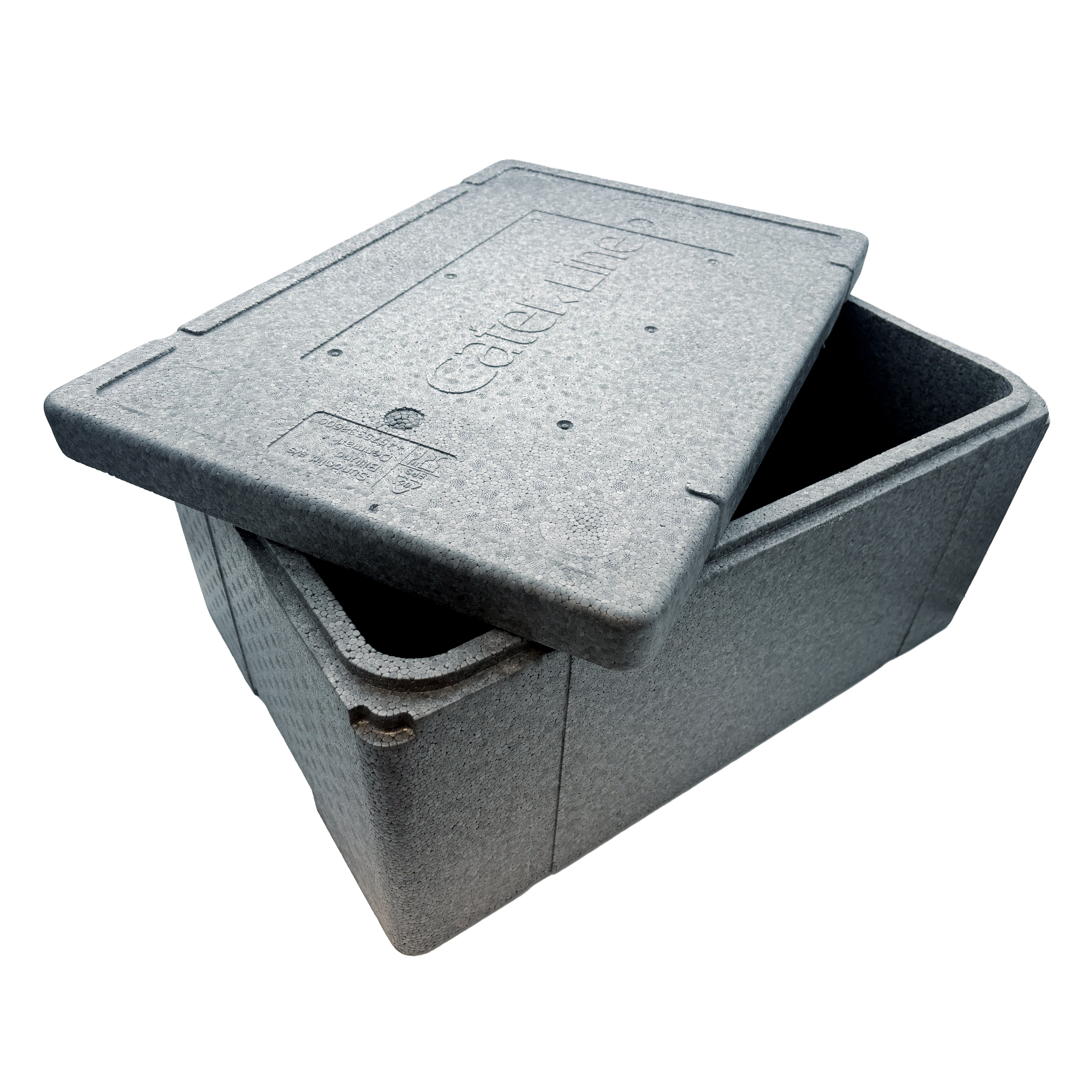 Termokasse 60x40x24 cm med låg EPS Sunpack Sort,stk