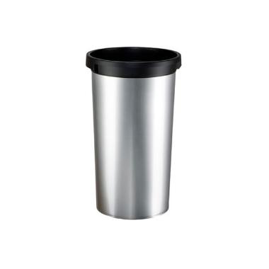 Affaldsbeholder Iris 50 ltr Rund Plast Metalfinish,stk